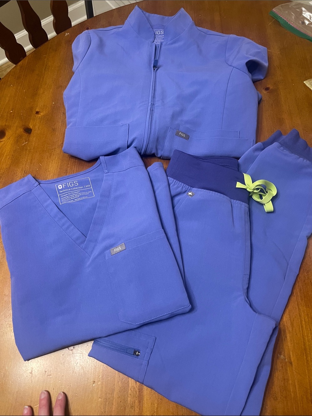 Figs Womens Scrub Set & Jacket in Blueberry